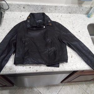 Chanel lambskin all season biker style leather jacket